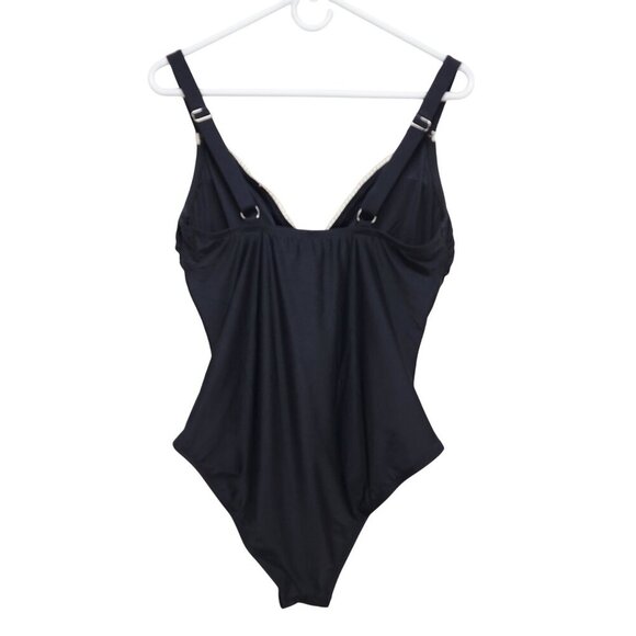 Cupshe Womens Black One-Piece Swimsuit Lace Trim Adjustable Straps Size Size 0X - Picture 5 of 6